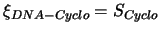 $ \xi_{DNA-Cyclo}=S_{Cyclo}$
